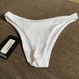 White bikini bottoms